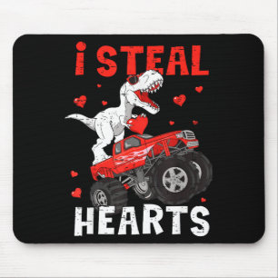 Valentinstag Monster Truck Trex Junge Kleinkind I Mousepad