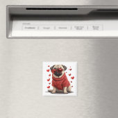 Valentinstag Mops Dog Magnet (In Situ (Geschirrspüler))