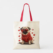 Valentinstag Mops Dog Tragetasche (Rückseite)