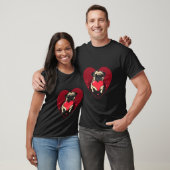 Valentinstag-Mops-Herz T-Shirt (Unisex)
