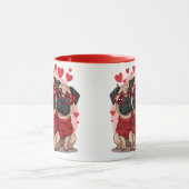 Valentinstag Mops Hunde Tasse (Zentrum)