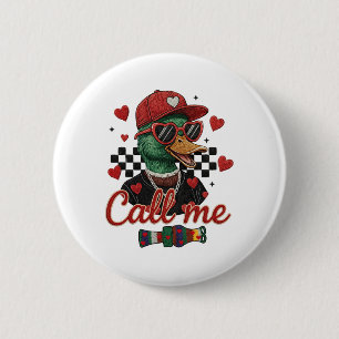 Valentinstag-Moschusschnabel-Entenjagd-Häkelnadel- Button