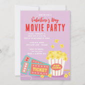 Valentinstag Movie Party Einladung (Vorderseite)