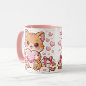 Valentinstag-Mug Katze  Tasse (Vorderseite Links)