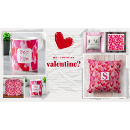 Valentinstag Multi Hearts Muster Liebe Geschirrtuch