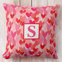 Valentinstag Multi Hearts Muster Liebe Monogramm