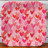 Valentinstag Multi Hearts Muster Liebe Pappteller