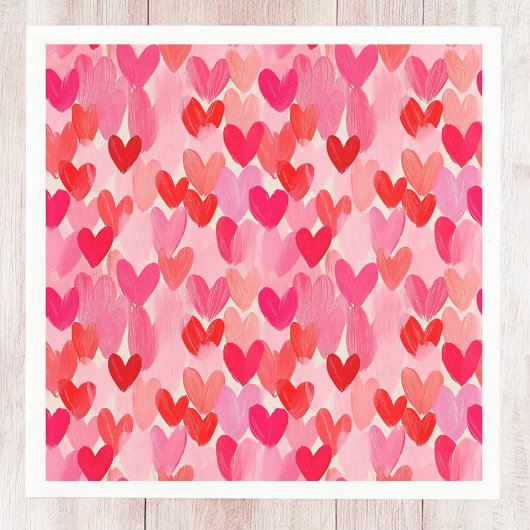 Valentinstag Multi Hearts Muster Liebe Serviette