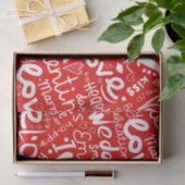 Valentinstag Multi Word Art Seidenpapier (Geschenk)