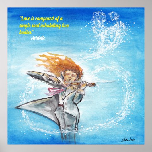 Valentinstag Musik Souls Schönes Zitat Poster (Vorne)