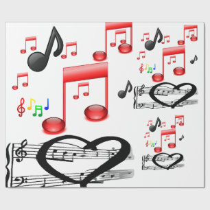 Valentinstag-Musiker-Geschenkpapier für Person Geschenkpapier