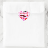 Valentinstag Mustaches Liebe und Kisses Herz-Aufkleber (Tasche)