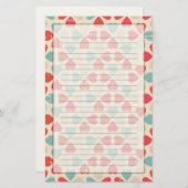 Valentinstag-Muster Briefpapier (Vorne/Hinten)