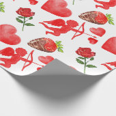 Valentinstag-Muster Geschenkpapier (Ecke)