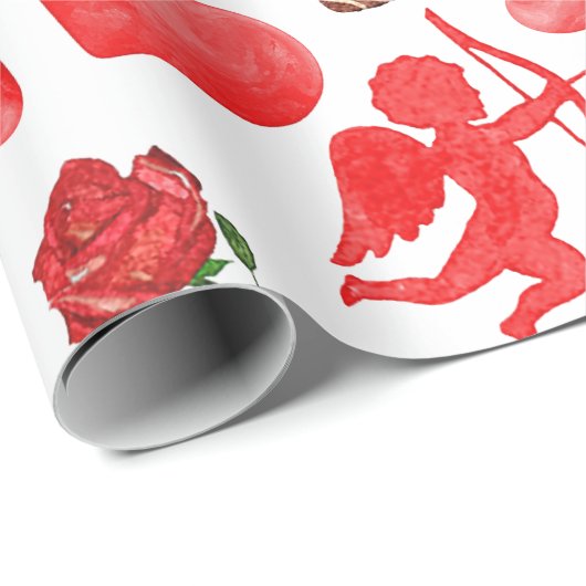 Valentinstag-Muster Geschenkpapier (Rolleneckpunkt)