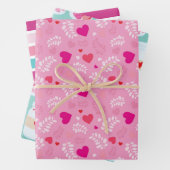 Valentinstag Muster Geschenkpapier Set (Beispiel)