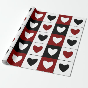 Valentinstag Muster Glückliche Herzen Muster Geschenkpapier