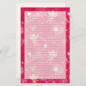 Valentinstag-Muster mit Amor Briefpapier (Vorne/Hinten)