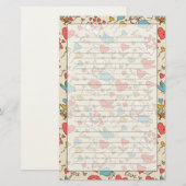 Valentinstag-Muster mit Amor Briefpapier (Vorne/Hinten)