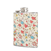 Valentinstag-Muster mit Amor Flachmann (Links)