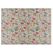 Valentinstag-Muster mit Amor Schneidebrett (Vorderseite)