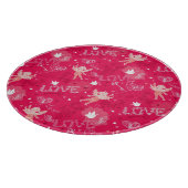 Valentinstag-Muster mit Amor Schneidebrett (Ecke)