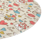 Valentinstag-Muster mit Amor Schneidebrett (Ecke)