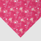 Valentinstag-Muster mit Amor Seidenpapier (Ausschnitt)