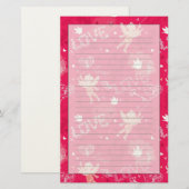 Valentinstag-Muster mit Cupid Briefpapier (Vorne/Hinten)
