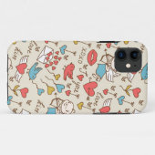 Valentinstag-Muster mit Cupid Case-Mate iPhone Hülle (Rückseite (Horizontal))