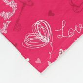Valentinstag-Muster mit Cupid Fleecedecke (Ecke)