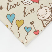 Valentinstag-Muster mit Cupid Fleecedecke (Ecke)
