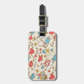 Valentinstag Muster mit Cupid Gepäckanhänger (Vorderseite vertikal)
