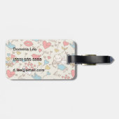 Valentinstag Muster mit Cupid Gepäckanhänger (Rückseite horizontal)