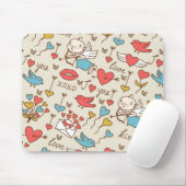 Valentinstag-Muster mit Cupid Mousepad (Mit Mouse)