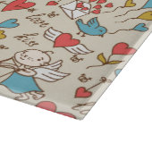 Valentinstag-Muster mit Cupid Schneidebrett (Ecke)