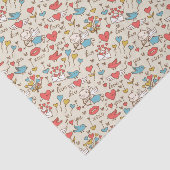 Valentinstag-Muster mit Cupid Seidenpapier (Ausschnitt)