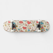 Valentinstag-Muster mit Cupid Skateboard (Horizontal)