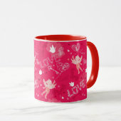 Valentinstag-Muster mit Cupid Tasse (VorderseiteRechts)