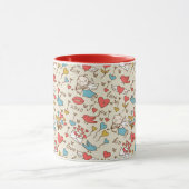 Valentinstag-Muster mit Cupid Tasse (Zentrum)