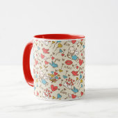 Valentinstag-Muster mit Cupid Tasse (Vorderseite Links)