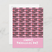 Valentinstag-Muster-Postkarte hören Postkarte (Vorne/Hinten)