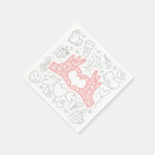 Valentinstag Muster Serviette (Ecke)