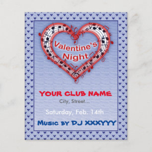Valentinstag, Nacht, Party Flyer