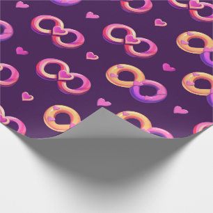 Valentinstag Nahtloses Herzmuster mit einem Play Geschenkpapier