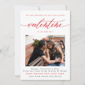 Valentinstag Neue Baby Foto Schwangerschaft Ankündigung (Vorderseite)