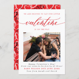 Valentinstag Neue Baby Foto Schwangerschaft Ankündigung