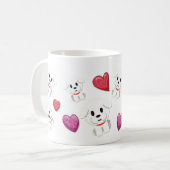 Valentinstag Niedlich Bichon Frisé Pet Dog Lover Kaffeetasse (Vorderseite Links)