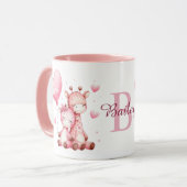 Valentinstag Niedlich Giraffen Holding Liebe Ballo Tasse (Vorderseite Links)