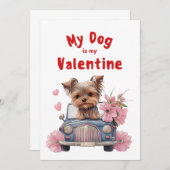 Valentinstag Niedlich Hunde Foto Ferienkarte Einladung (Vorne/Hinten)